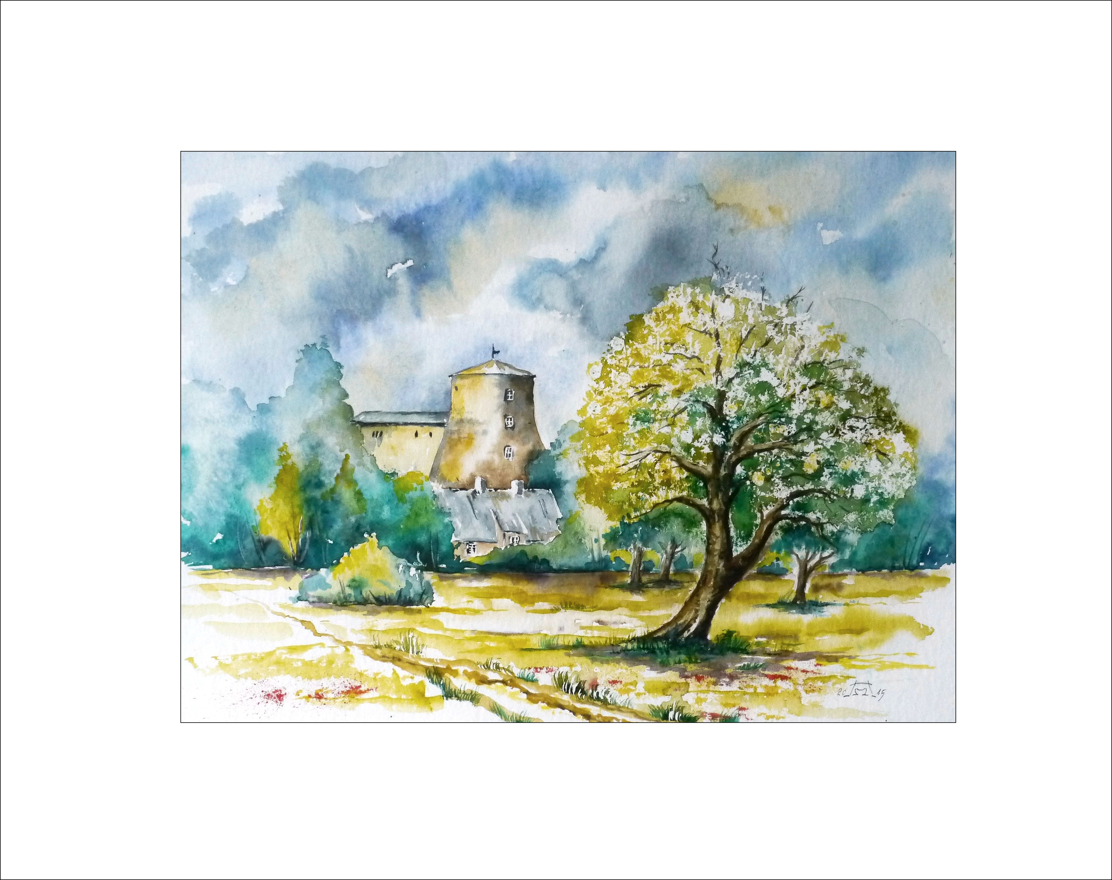 Frühling an der Mühle in Turnow – 40 x 50 cm (Nr.41)