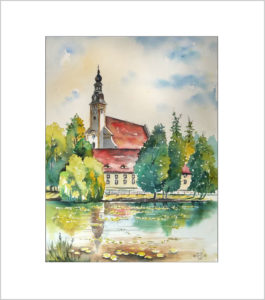 Klosterkirche in Neuzelle,40×50 cm,  Nr. 354