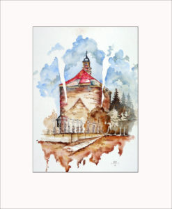 Festungsturm in Peitz (Variante 11) – 40 x 50 cm  (Nr. 182)