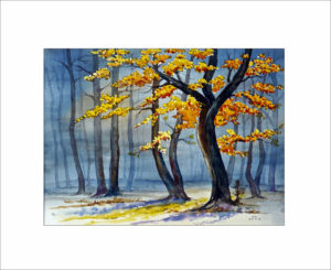 Sonnentag im Herbstwald -40 x 50 cm (Nr.95)