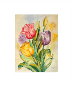 „Drei Tulpen“ – 50 x 60 cm (Nr, 276)