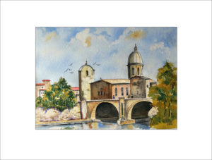 Am Tiber in Rom 40 x 50 cm  Nr. 287